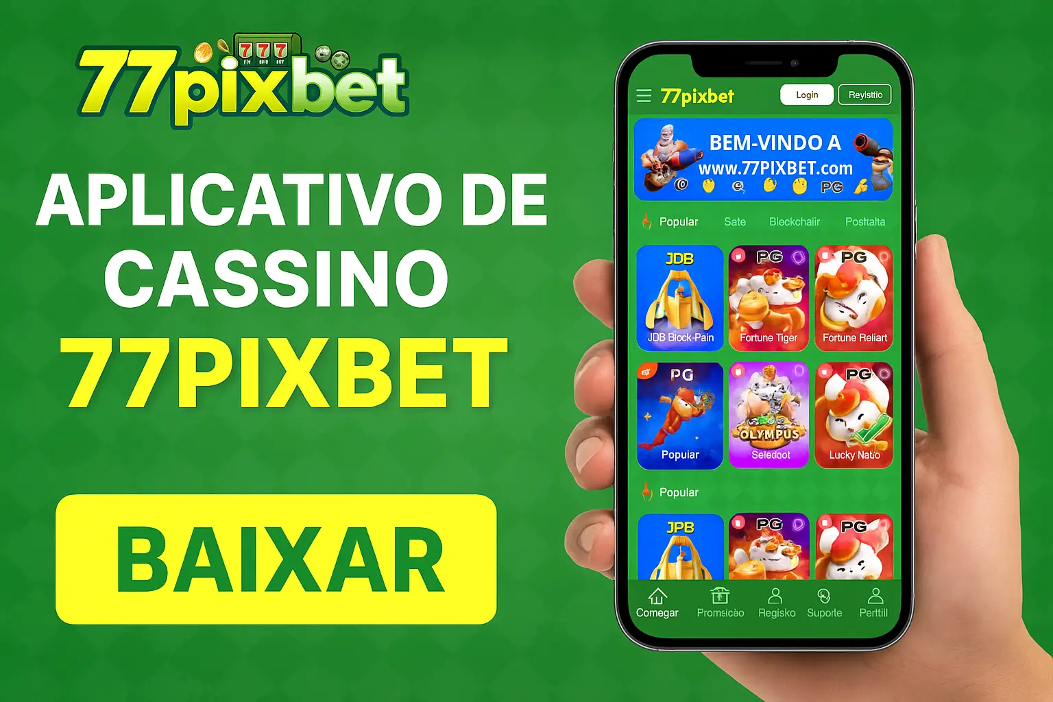Baixar o 77PIXBET Cassino App